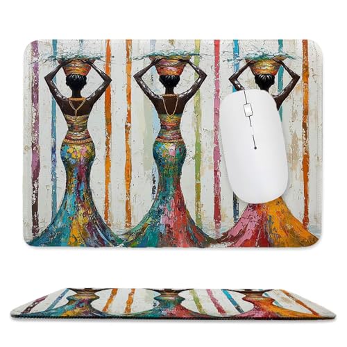 Musmatta, spelmusmatta, med sydda kanter musmatta 290 x 240 x 3 mm, vattentät skrivbordsmatta med halkfri gummibas, tangentbordsmattor, skrivbordstillbehör för datorer, bärbar dator, PC, afrikanska