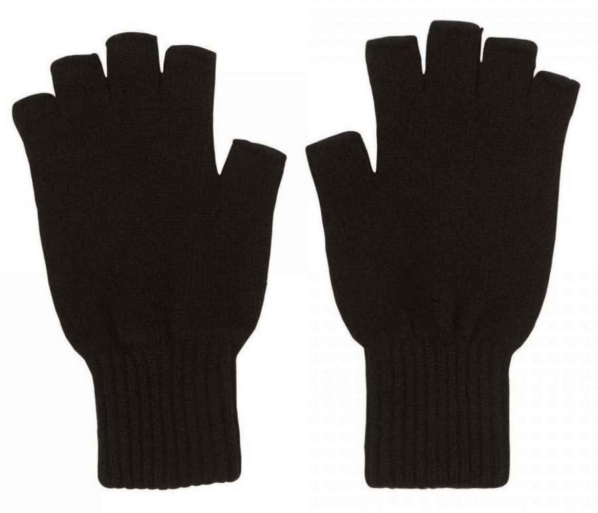 Guanti senza dita da donna in cashmere, realizzati in Scozia, in confezione regalo