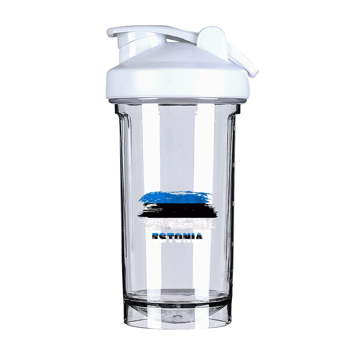 Estonians Flag 18 Ounce Shaker Cup,Fashion Theme Pattern Shaker Bottle Leak-proof Workout Shake Bottles 500ML/18 oz Perfect for Pre Workout