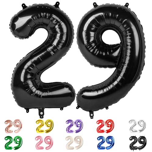 Numbers 29 Balloons 29 Balloons 29th Black Party Decorations for Women Men 40 In Big 29th Decor for Engagement Wedding Celebration Party Graduations Photo Shoot