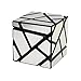 Wings of wind - Bricolage Nouvelle Autocollant Speed Magic Cube, 3x3x3 Ghost Puzzle Cube (Noir-Argent)