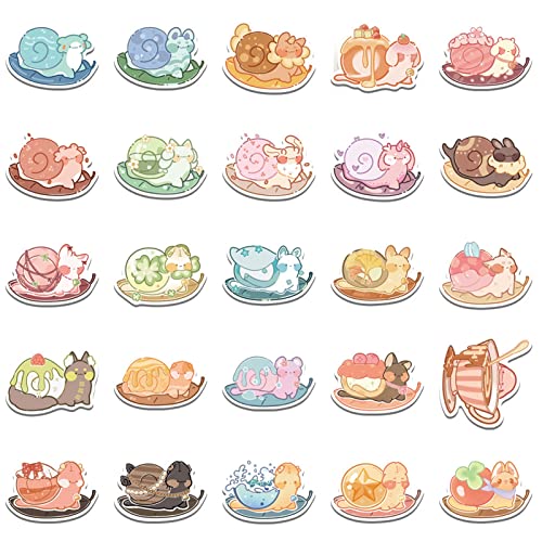 Roadoor Animal Stickers 50Pack, Cartoon Vinyl Decals Kawaii Stickers Diy Water Bottle Flask Cute Stickers For Teens Girls Kids 1 Set 1.97"-2.76" #TOP3