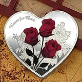  Générique 1 pcs Coeur Rose Saint Valentin Commémorative Je t\'aime Émulation Saint Valentin Jeu Monnaie Pièces De Collection