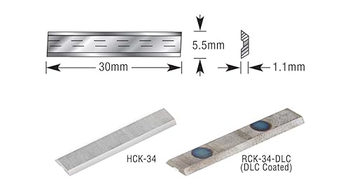 Miniatura 4 de Amana Tool - RCK-34 Carburo Sólido 2 Filos Cortantes Insertar Cuchillo de Uso General Madera, Chipb