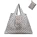 KINGMAS Reusable Grocery Bags, Eco-Friendly Folding Tote Shopping Bag fits in Pocket, Washable Waterproof Nylon holds Heavy Groceries Pouch Bags (Owl)