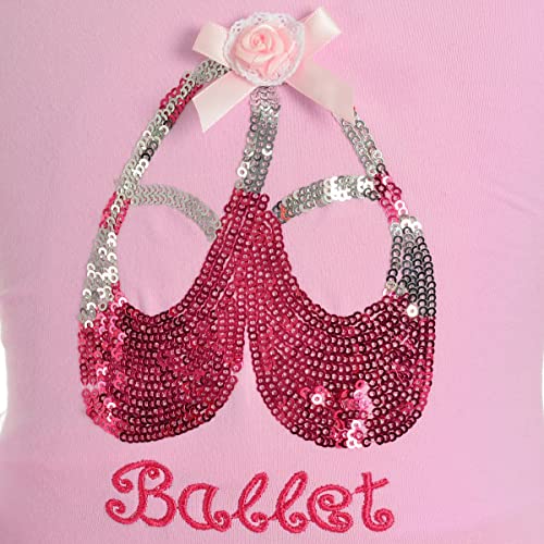 Dressy Daisy Toddler Girls Sequined Ballerina Shoe Ballet Tutu Dress Fancy Dance Wear Outfit Costume Size 3-4T Pink #TOP5