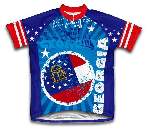 ScudoPro Georgia Short Sleeve Cycling Jersey for Youth - Size S Blue