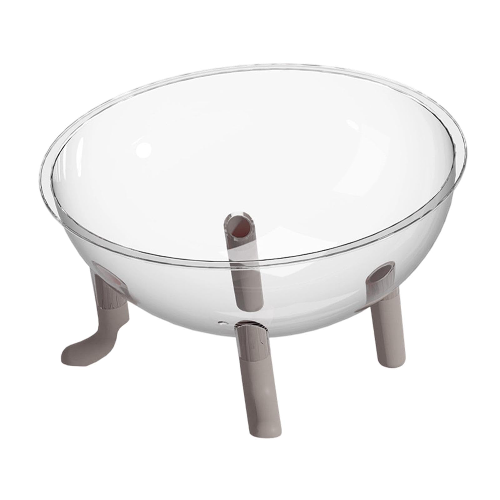 Pet Bed Capsula Trasparente Cuccia Acrilica Stabile Accessori Dormire Animali Domestici Nido Versatile Centro attività Adatto a Riposo Decorazione Amb, Grigio