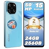 Blackview Color 6 Telephone Portable Pas Cher 24Go+256Go Android 15 Smartphone, 50+13MP, MTK G81 Core, 6.67