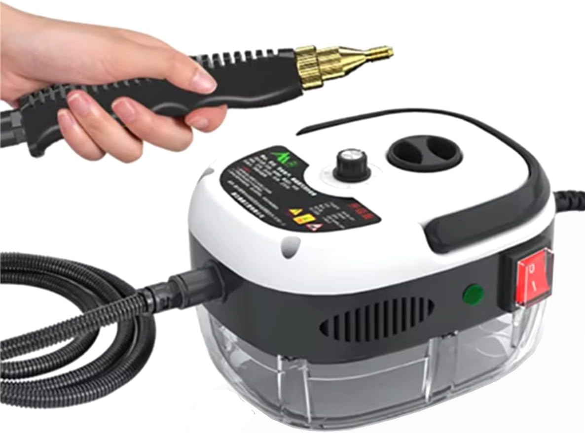 Generic High Temperature Pressurized Steam Cleaner, 2500W Handheld Small High Pressure High Heat Steam Cleaning Machine Portable Tank for Kitchen, Toilet, Car, Auto, standard, NK-882