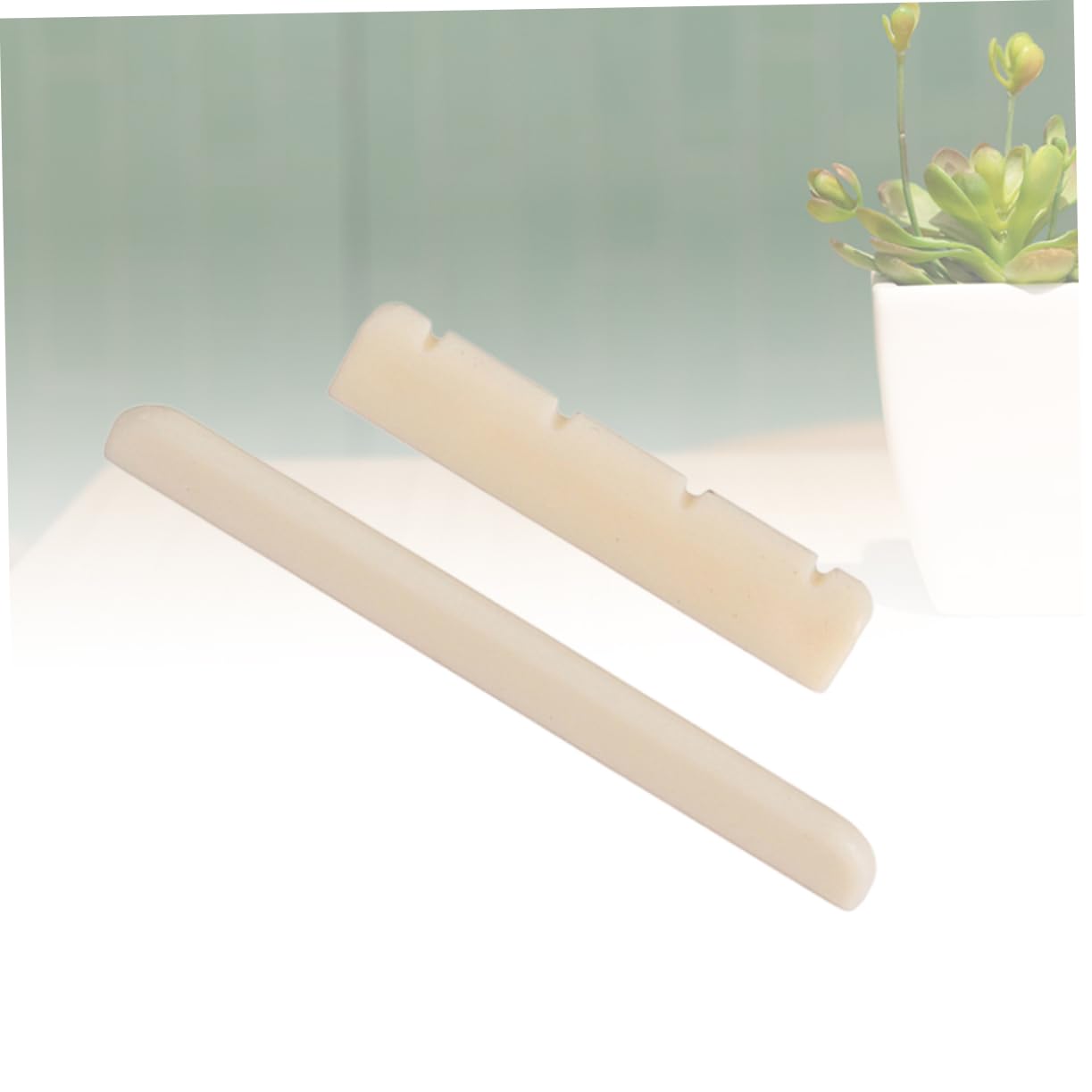 ibasenice Classical Guitar Nut Saddle Set Gl72 Plastic Replacement Easy to Cut Enhance Sound Quality