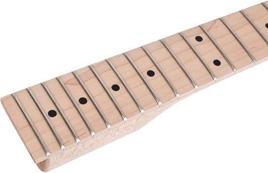 Electric Guitar Neck, 22 Frets, Maple Wood, Compatible with TL Spare Parts, 25.9 Inches Scale Length