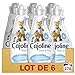 CAJOLINE Adoucissant Concentré x276, Doux & Pur, Hypoallergénique Bébé, Peaux Sensibles, Assouplissant Linge 276 Lavages (lot de 6x46)