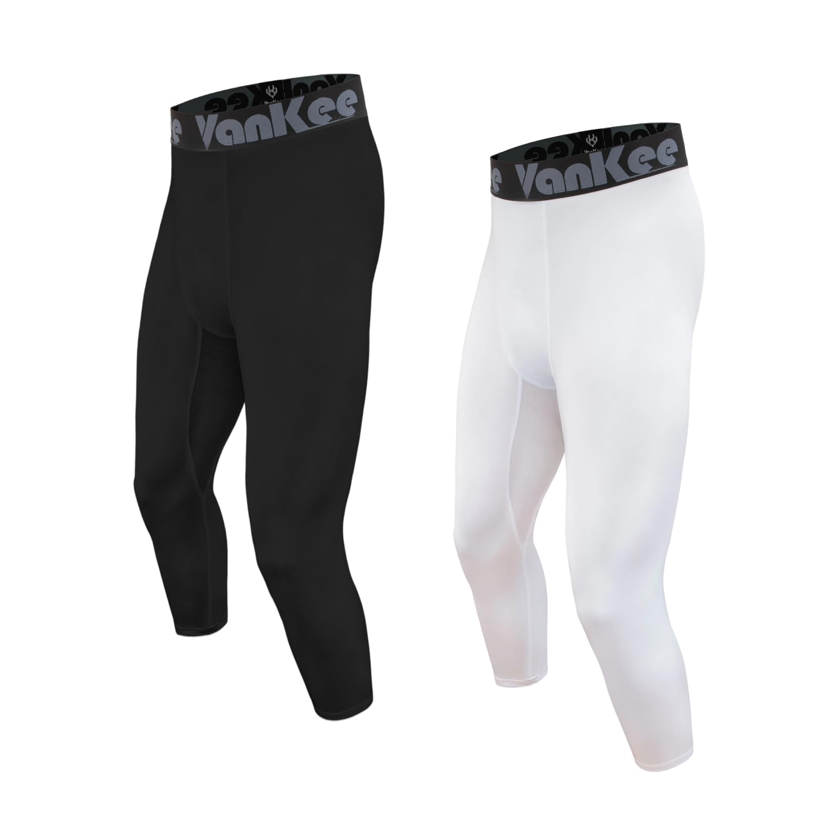Pantalones de Hombre Compresión 3/4 Malla Transpirable Secado Rápido para Basketball Gym Fútbol