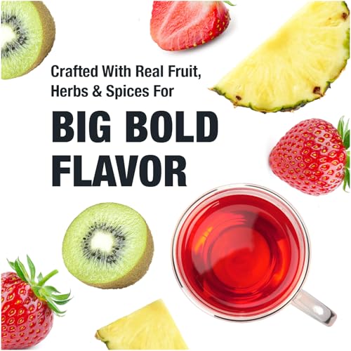 Image of Tiesta Tea - Strawberry Kiwi Herbal Tea, Loose Leaf, Strawberry Hibiscus Kiwi Fruit Tea, Premium Caffeine-Free Herbal Blend, Make Hot or Iced & Up to 25 Cups, 2.5 oz Resealable Pouch
