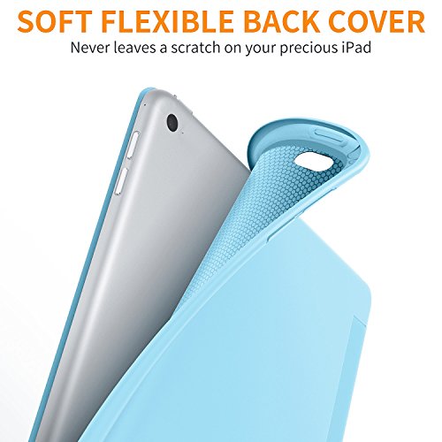 Dtto Case For Ipad Mini 4,(Not Compatible With Mini 5Th Generation 2019) Ultra Slim Lightweight Smart Case Trifold Stand With Flexible Soft Tpu Back Cover For Ipad Mini4[Auto Sleep/Wake],Sky Blue #TOP5