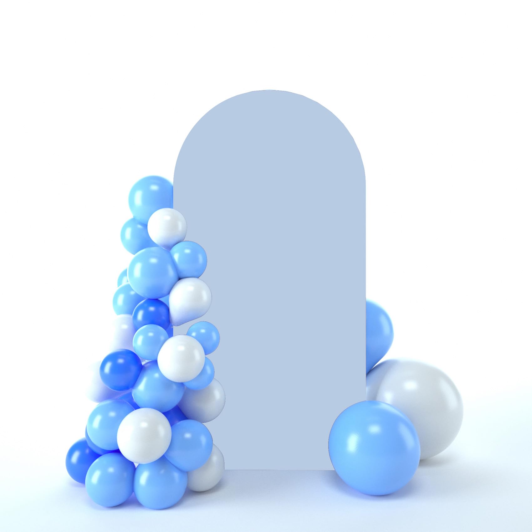 bricia Wedding Arch Backdrop Stand Cover, 6.6FT Double Sided Stretchy Arch Cover Fitted Wedding Birthday Party Banquet Decoration (Bluemist 79.2''