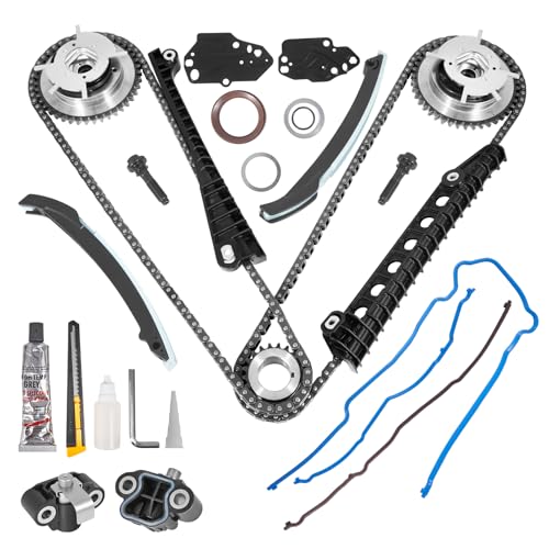 5.4L Engine Timing Chain Kit Cam Phaser Repair Kit Compatible with Ford Expedition, F-150, F-250, F-350 Super Duty, Lincoln Mark LT, Navigator - 5.4L 3V 24-Valve Triton Engine Replaces # 3R2Z-6A257-DA