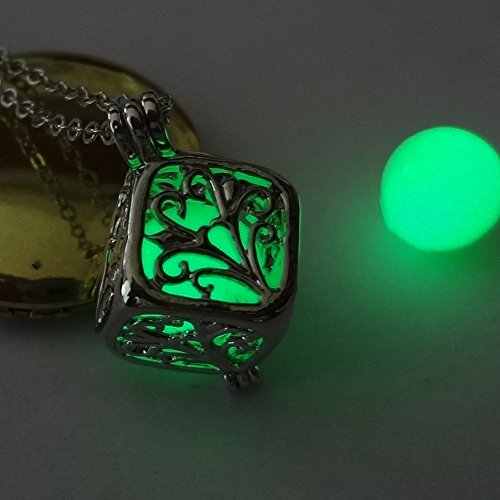 Veilleuse Cube Arbre de Vie Collier Brillant dans le Noir Contre l'Ennui
