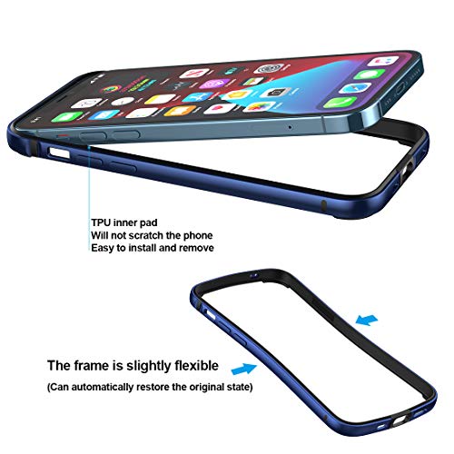 Parachoques metal iPhone 12 TPU interior suave que evita arañazos 5