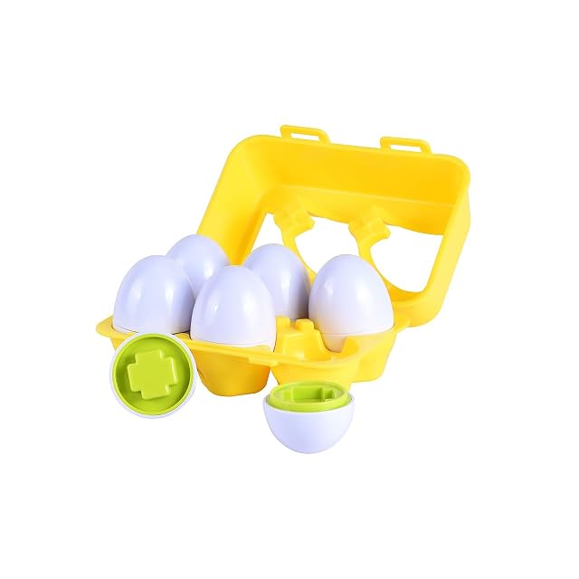 TACHAN - Pack 6 Huevos encajables-Juguete Educativo Formas y Colores