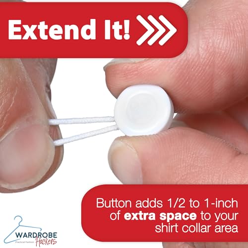 Collar Extenders for Mens Shirts Soft Elastic Neck Relief Tight Collars for Dress Shirts Button Expanders3