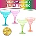 Upper Midland Products Set of 36 Plastic Margarita Glasses - 12 OZ Disposable Neon Cocktail Cups