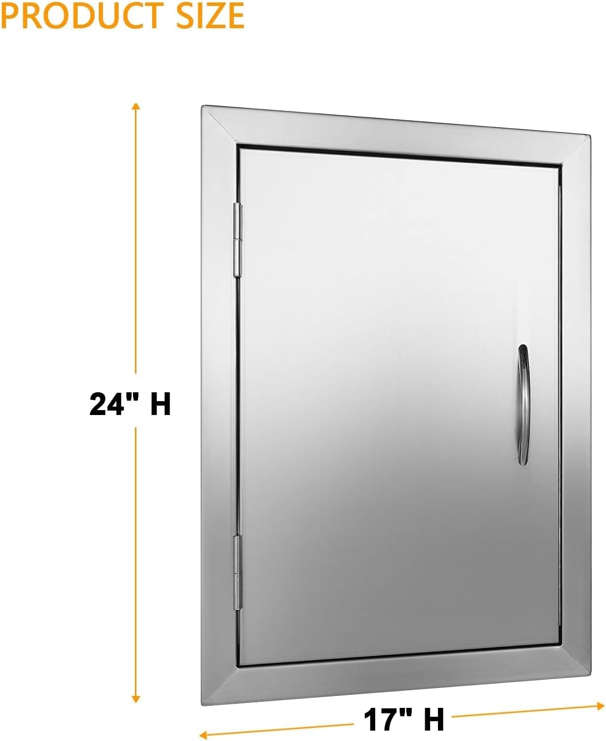 BBQ Future 17W x 24H Outdoor Kitchen Access Door, Stainless Steel Cabinets Vertical Grill Single Door for Grilling Station or Commercial BBQ Island, Outside Grill Door with Magnet