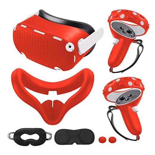 Compatible with Oculus Quest 2 Accessories, Silicone Face Cover, VR Shell Cover,Touch Controller Grip Cover,Protective Lens Cover,Disposable Eye Cover