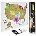Scratch Off Map Of The United States In STUNNING WATERCOLOR Poster - Your 12 x 18 USA Map Has Easy Scratch Off Gold Foil And Reveals All US States - Gorgeous Full Color Gift Box Included