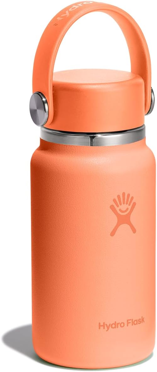 Hydro Flask Micro Bottle - Leak Proof Purse or Pocket Flask - Insulated Mini Water Bottle 6.7 Oz Nectar Orange - Image 2