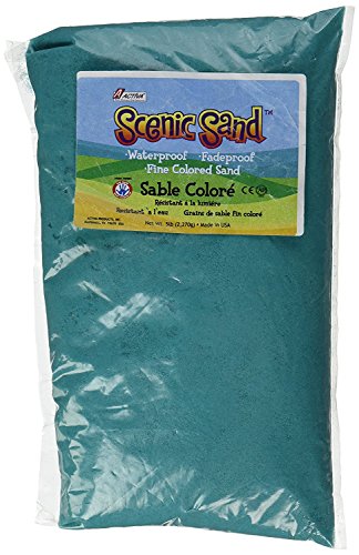 Activa Turquoise Scenic Colored Sand, 1lb (454g) | Vibrant, Fine Grain Colorfast Sand for Arts & Crafts