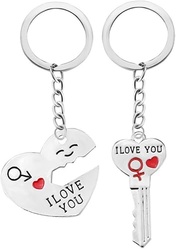 Llavero con forma de corazón para parejas, diseño de corazón, diseño de pimienta, diseño discreto