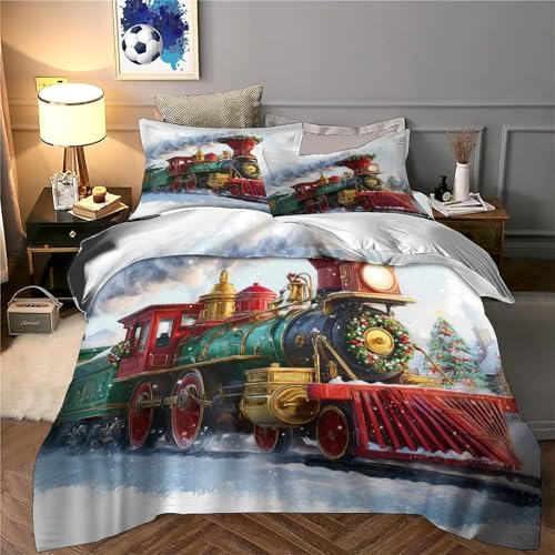 Housse de couette Noël 140x200 microfibre douce et durable