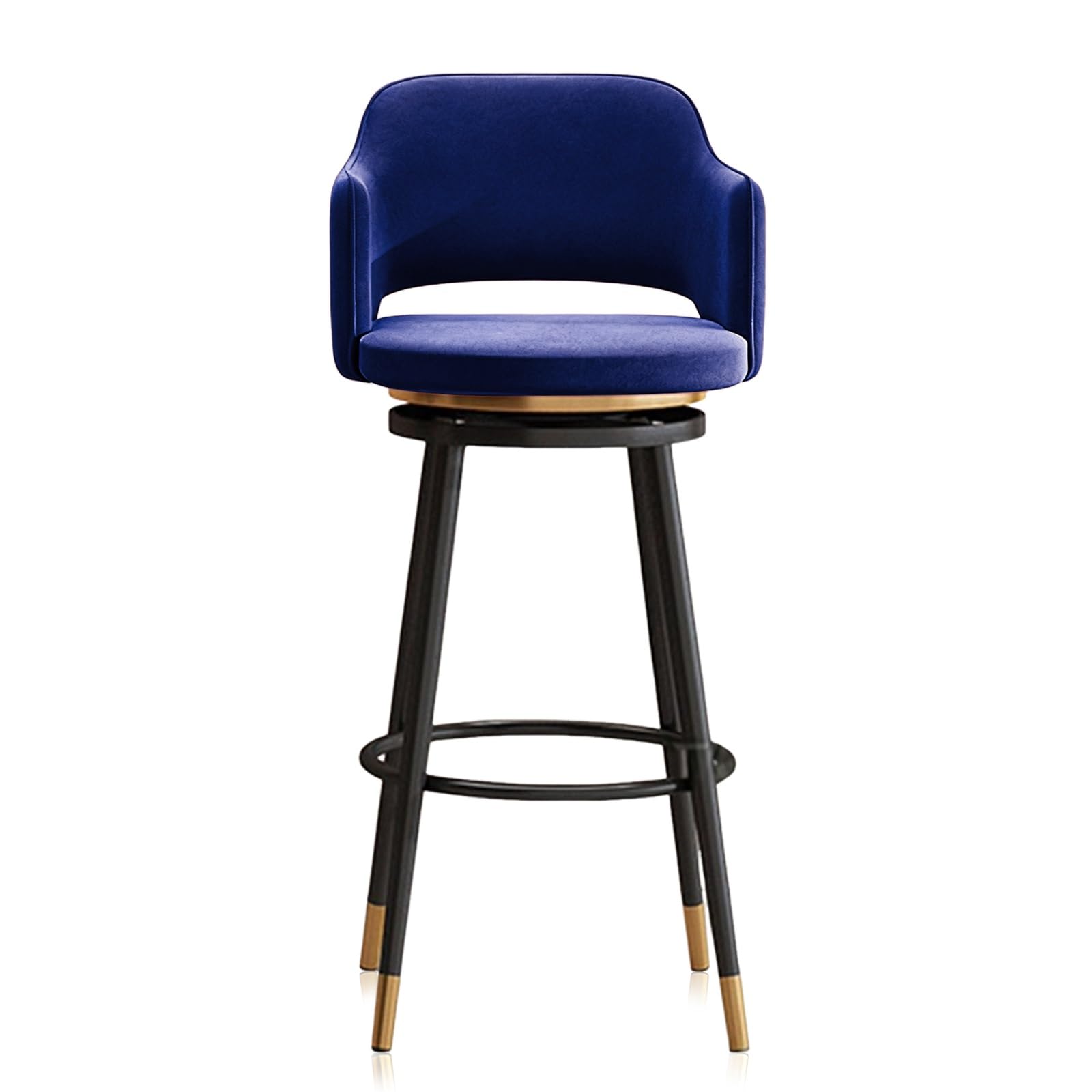 Tabourets de bar pivotants en velours pour animer votre bar à petit-déjeuner
