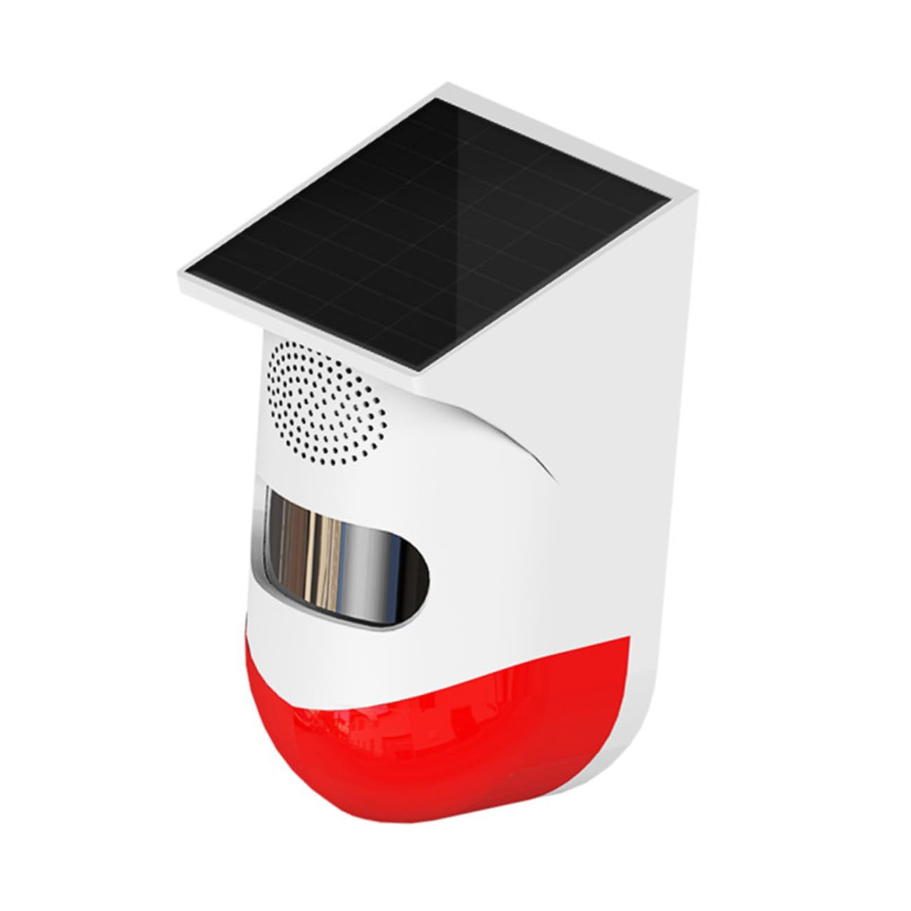 Rilevatore Infrarossi Esterno Ip67 Rosso in Abs Allarme | Segnale Sonoro e Luminoso, Tecnologia al Silicio, per Impianto Allarme Casa