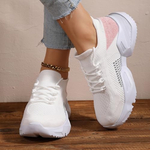 Women's Lightweight and Breathable Walking Sports Shoes - Comfortable and Cushioned Fitness Shoes with Breathable mesh for Daily Walking/Travel3