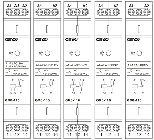 Relais intermédiaire GR8-116 AC DC 48V pour commutation 16A efficace - 5