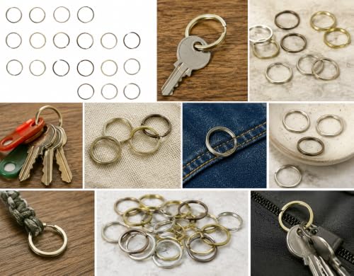 Image of Premium 20 pcs Metal Split Key Rings - Strong & Durable Keychain Rings for DIY Crafts & Accessories