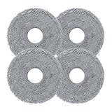 Roborock Rotating Mop Cloths for Saros 20 (4-Pack), 200 RPM Scrubbing, 30-Level Water Adjustment, Compatible with 212℉ Auto Wash & 131°F Drying, Reusable Mop Pads for Hardwood Tile Marble Carpet