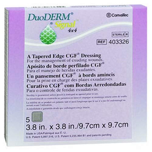 DuoDermSignal Tapered Edge CGF Dressings 4 X 4 Inches - 5 Each, Pack of 6