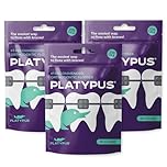 Platypus Dental Floss Sticks, Suitable for Cleaning Brace Bridges, to Keep Teeth and Gums Clean, Suitable for Tooth Floss on The Go 3 x 30 Pack