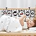 Abilat Black and White Baby Book Toys for 0-6 Months Newborn Tummy Time High Contrast Toys with Mirror Early Learning Sensory Visual Stimulation Soft Baby Books Newborn Essentials Stuffers
