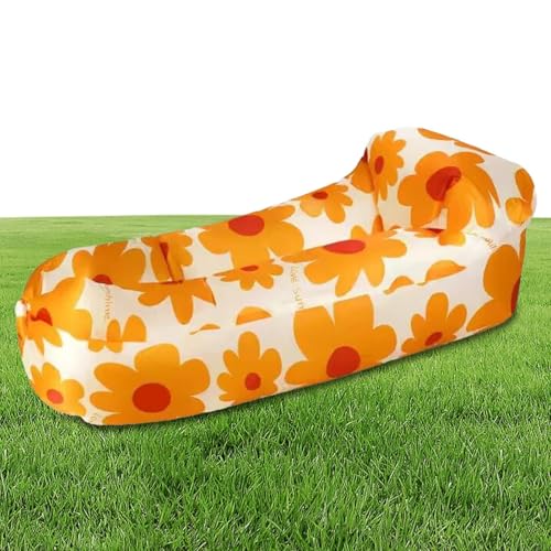 Tumbona Inflable, Sofá De Tela Oxford De 240 Cm Y Sofá De Aire Impermeable, Silla De Playa Con Capacidad De Carga De 200 Kg | Muebles De Camping, Para Piscina, Parque, Canotaje, Viajes Al Aire Libre,