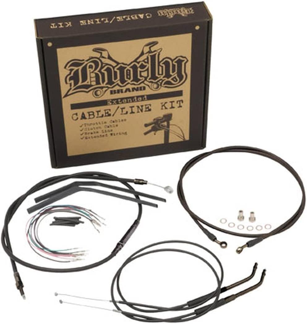 BURLY B30-1036 Cable/Brake Line Kit for 12" Height Apehanger Handlebars