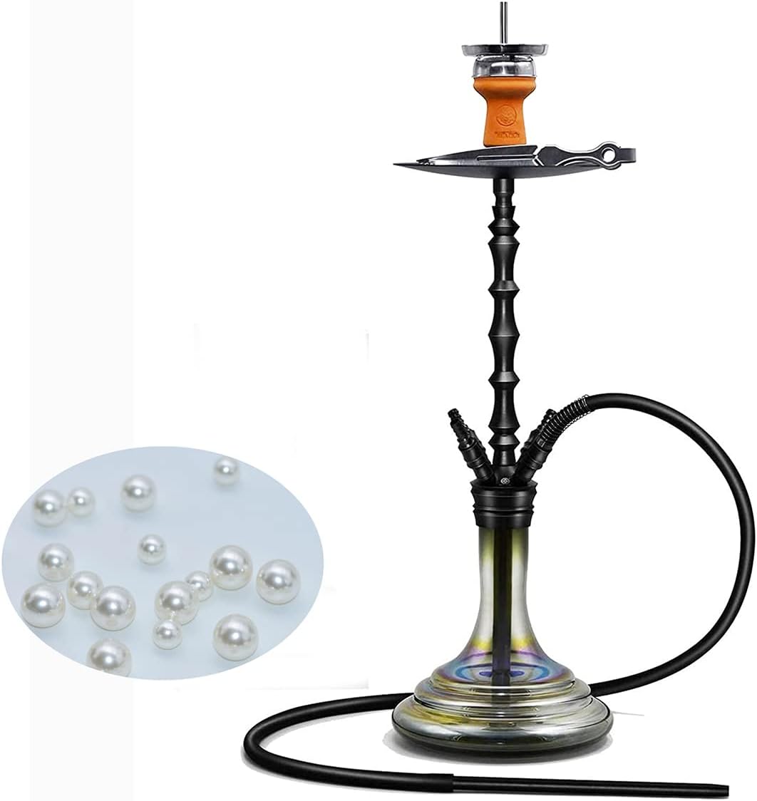 Hookah Set Luxury Modern Glass Hookah 4 Hose Adapters Easy Set Up Big Cloud + 30 Pcs Original Plastic Bearging Balls for Kitosun Hookah