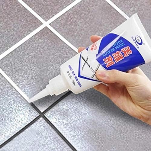 Image of COVACURE Tiles Gap Filler Waterproof Sealant | White Cement Tube To Fill Tiles Gap | Tile Gap Filler Tube For Kitchen & Bathroom | Grouting Paste For Tiles | Gap Filler For Wall And Joints (1, 180 ML)