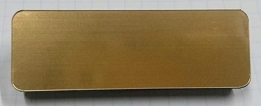 Plain Name Plate (Rounded Corners) Name Tags Metal (Metallic Tone) Blank Playto. Gold Metallic Plain Name Tag (Gold) Gold (20 x 60 mm)