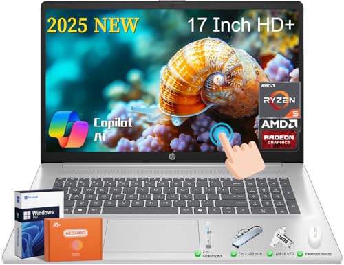 Laptop HP 17 Touchscreen 64 GB RAM 2 TB SSD AMD Ryzen 5 miniatura 1