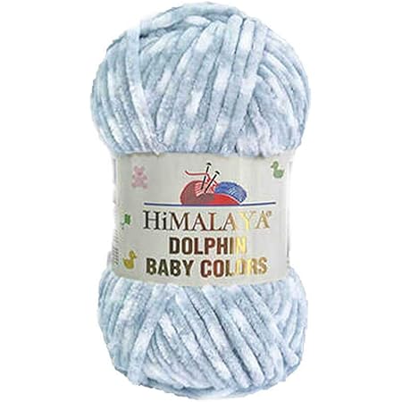 Himalaya Dolfijn babygaren breigaren 2 strengen 200 m, 2 x 100 gram, super omvangrijk babydeken garen (80320